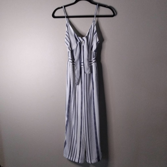 Japna Stripe jumpsuit Adjustable Straps Lined XS - Picture 1 of 7